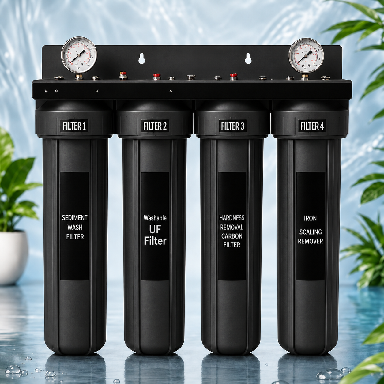 Super Plus 4‑Stage Whole‑House Water Filtration System combines robust microbial protection, mineral-rich taste, eco-efficiency, and full-home coverage—creating a superior and sust
