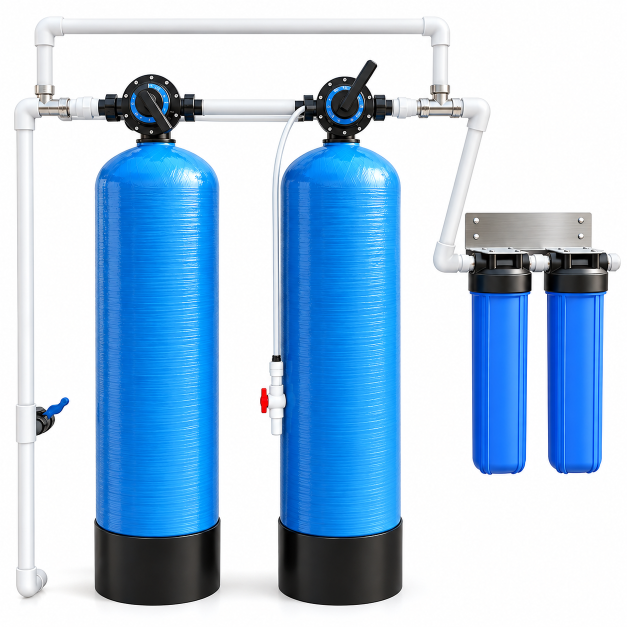500 LPH Automatic Multigrade Filter (MGF) + Activated Carbon Filter (ACF) Water Purification System with 4-Stage Cartridge & UF Filtration
