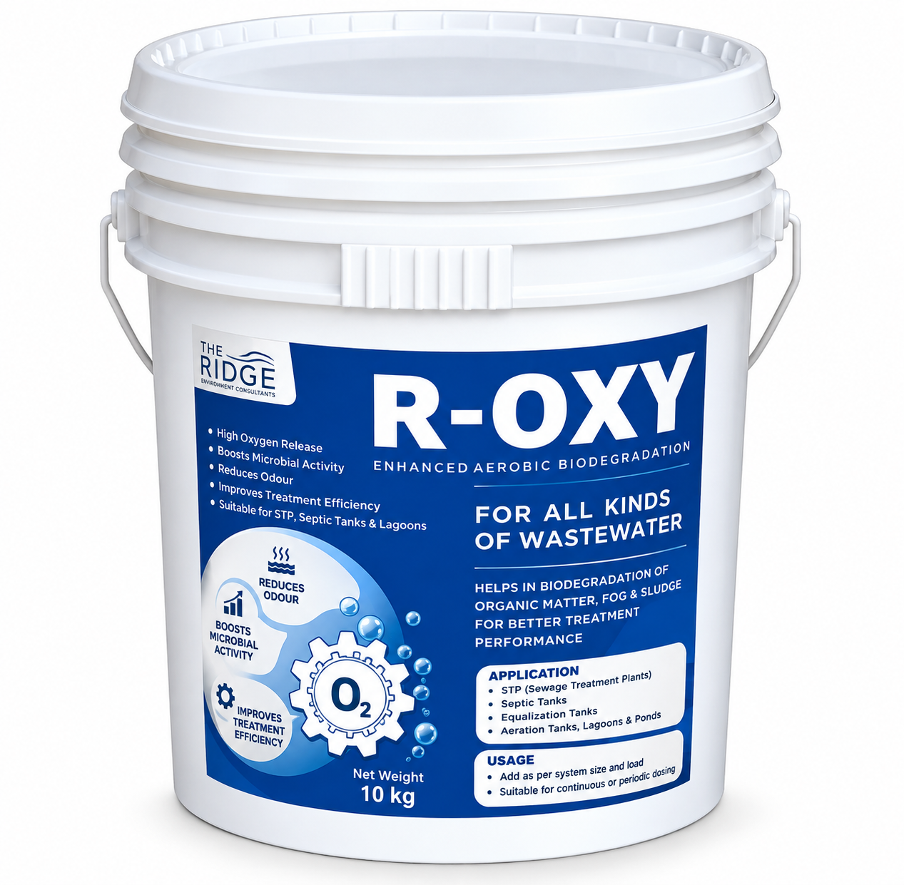 Ridge R-OXY  Advanced Wastewater Treatment Powder for STP, Septic Tanks & Lagoons